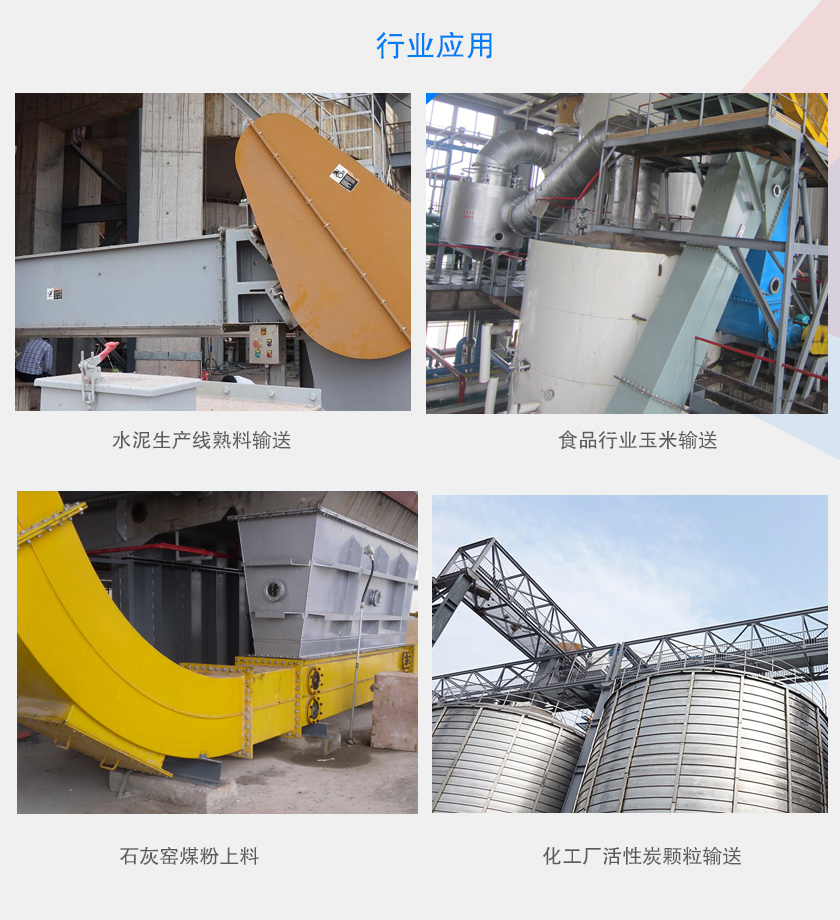 可以水平、傾斜或垂直布置,主要用于水泥、食品、化工、煤炭等行業